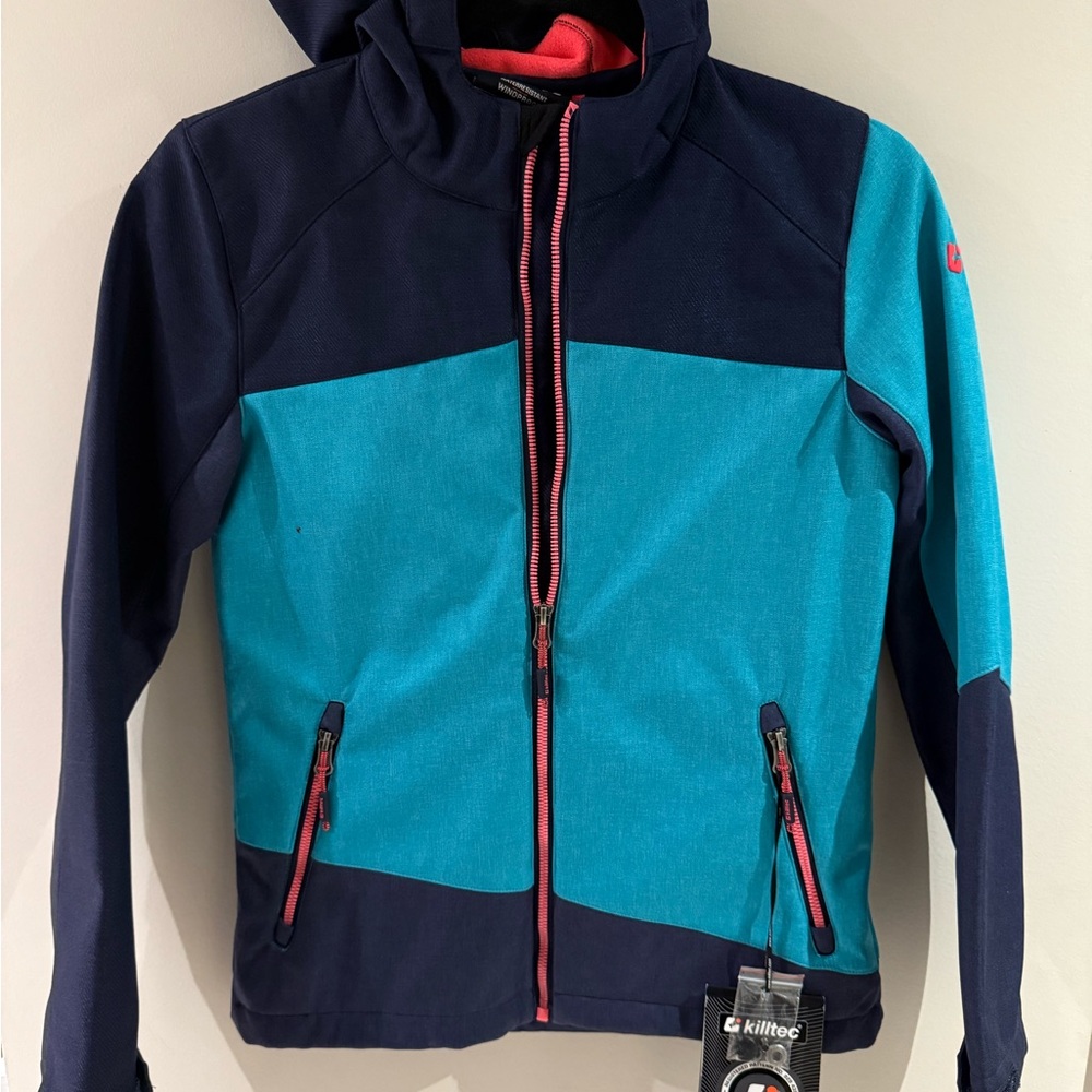 Killtec Kids' Teal and Navy Raincoat